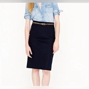 J. Crew Navy Pencil Skirt size 10